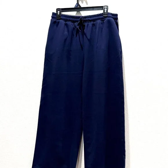 Cider Matched Two-Piece Set straight leg crop top dark navy size XL - Picture 6 of 10